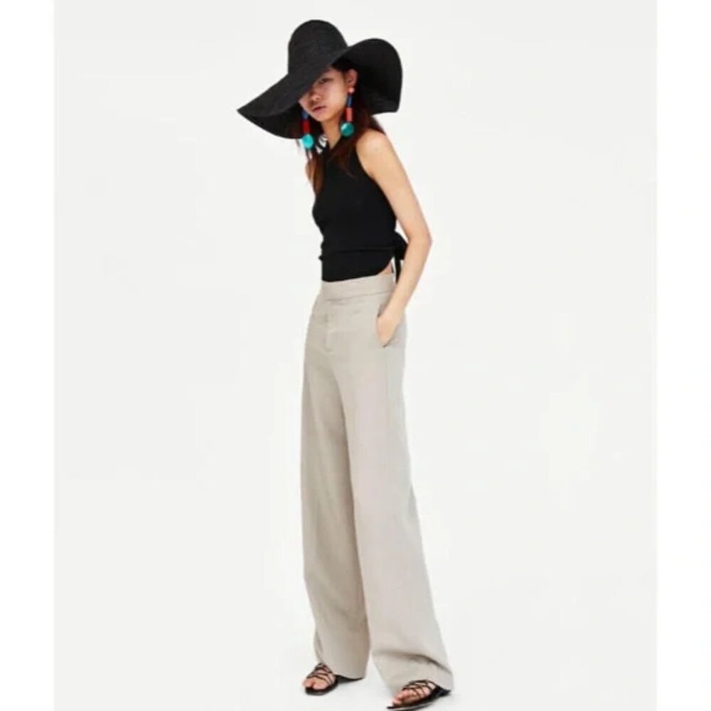 Zara Wide Leg Linen Blend Pants - NWOT 🤩